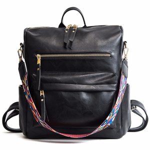 Artificial Leather Multi-Compartment Back Pack for carry all storage.